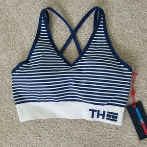 TOMMY HILFIGER striped sports bra